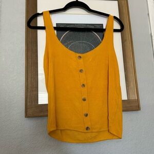 Mustard Yellow Button Down Top - Size M